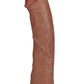 Realrock Vibrating Cock Regular Curved - Caramel - 8in