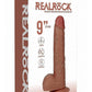 Realrock Vibrating Cock with Balls Regular Straight - Caramel - 9in