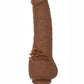 Rechargeable Power Stud Cliterrific Silicone Vibrating Dong - Chocolate