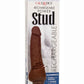 Rechargeable Power Stud Cliterrific Silicone Vibrating Dong - Chocolate