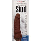 Rechargeable Power Stud Curvy Silicone Vibrating Dong - Chocolate