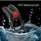 Red Dot Silicone Rechargeable Vibrating Cock Ring V1 with Remote Control