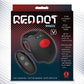 Red Dot Silicone Rechargeable Vibrating Cock Ring with Controller V3 - Black/Red