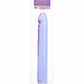 Reflective Gel Smooth Double Dildo - Purple - 12in