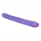Reflective Gel Veined Double Dildo - Purple - 18in