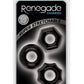 Renegade Chubbies Super Stretchable Cock Rings - Black - Set Of 3
