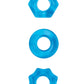 Renegade Chubbies Super Stretchable Cock Rings - Blue - Set Of 3