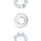 Renegade Chubbies Super Stretchable Cock Rings - Clear - Set Of 3