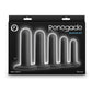 Renegade Dilator Kit Silicone Anal Plugs with Suction Cups - Black - 5 Piece