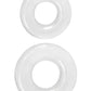 Renegade Double Stack Super Stretchable Cock Rings - Clear - Set Of 2