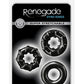 Renegade Dyno Rings Super Stretchable Cock Rings - Black - Set Of 3