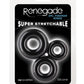 Renegade Fireman Silicone Rings - Black - 3 Piece/Set