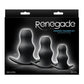 Renegade Peekers Trainer Silicone Hollow Butt Plugs Kit - Black - 3 Per Set