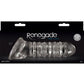 Renegade Ribbed Sleeve Penis Extender - Clear