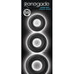 Renegade Super Soft Silicone Power Rings Cock Rings - Black - Set Of 3