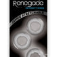 Renegade Super Stretchable Intensity Cock Rings - Clear - Set Of 3