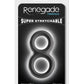 Renegade Twofold Silicone Cock Ring - Black