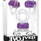 Ring True Cock Ring - Clear/Purple - Set