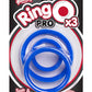 Ringo Pro X3 Silicone Cock Rings Set Waterproof - Blue - 3 Piece/Pack