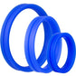 Ringo Pro X3 Silicone Cock Rings Set Waterproof - Blue - 3 Piece/Pack
