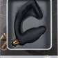 RO-Zen Vibrating Silicone Cock Ring with Butt Plug - Black