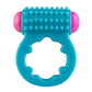 Rock Candy Sugar Buzz Vibrating Cock Ring - Blue