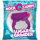 Rock Candy Sugar Grinder Vibrating Cock Ring - Purple