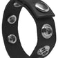 Rock Solid The Leather 5 Snap Adjustable Cock Ring