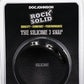 Rock Solid The Silicone 3-Snap Adjustable Cock Ring - Black