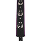 Rouge 3 D-Ring Padded Leather Adjustable Collar - Black/Purple