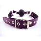 Rouge Leather Adjustable Ball Gag - Black/Purple