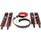 Rouge Leather Adjustable D Ring Hogtie - Black/Multicolor/Red