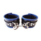Rouge Leather Ankle Cuffs - Black/Blue