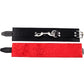 Rouge Leather Ankle Cuffs with Faux Fur Lining - Black/Red