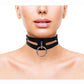 Rouge Leather Fashion Bondage Collar with O-Ring