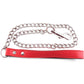 Rouge Leather Lead Chain - Red
