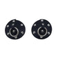 Rouge Leather Studded Nipple Covers - Black