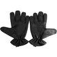 Rouge Leather Vampire Gloves - Black - Large