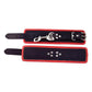 Rouge Leather Wrist Cuffs - Black/Red