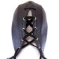 Rouge Leather Zip Mask - Black