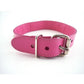 Rouge O Ring Studded Adjustable Leather Collar - Pink