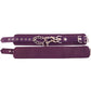 Rouge Plain Leather Adjustable Ankle Cuffs - Purple