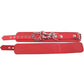 Rouge Plain Leather Adjustable Ankle Cuffs - Red