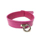 Rouge Plain Leather Adjustable Collar 1 Ring
