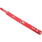 Rouge Plain Leather Adjustable Collar 1 Ring - Red