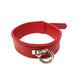 Rouge Plain Leather Adjustable Collar 1 Ring