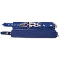 Rouge Plain Leather Adjustable Wrist Cuffs - Blue