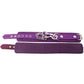 Rouge Plain Leather Adjustable Wrist Cuffs - Purple