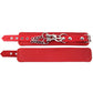 Rouge Plain Leather Adjustable Wrist Cuffs - Red