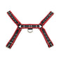 Rouge Pvc Ot H Front Harness - Black/Red - Large/XLarge